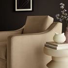 Modway - Liora Performance Velvet Fauteuil - Taupe-Pivot métallique à 360 degrés