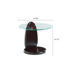 Manhattan Comfort - Table d’appoint moderne glamour Artesia 19,68 po - Noyer foncé-Caractéristiques Base contemporaine en bois massif noyer foncé
