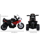 Aosom - Moto pour enfants, moto électrique 6v pour tout-petits avec phare - rouge-Conception à trois roues très stable et anti-basculement 