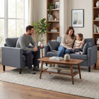 HOMCOM - Canapé 55 po deux places avec coussin à ressorts - gris foncé-La structure renforcée en métal et panneaux multicouches supporte jusqu'à 528 lb en toute sécurité   