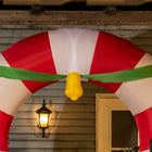 Outsunny - Arche gonflable de bonbons de Noël de 9' avec pingouin - bonhomme de neige - boîte cadeau LED - Blanc-Type : Arche de Noël gonflable en forme de suvre d'orge avec pingouin et bonhomme de neige assis sur des boîtes de cadeaux 