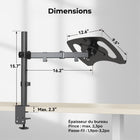 ShoppingAll - Support de bureau entièrement réglable pour ordinateur portable - Noir-Rotation à 360 degrés pour une orientation verticale et horizontale