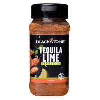 Blackstone - Assaisonnement tequila lime-Sel, paprika, épices incluant piment chili, sucre, ail et oignon déshydratés, poudre de jus de lime et de citron (maltodextrine, solides de sirop de maïs, jus de lime et de citron, huile de lime et de citron), acide citrique, dioxyde de silicium (agent antiagglomérant), acide ascorbique et arôme naturel