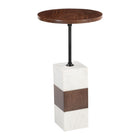 Zuo - Stuk Table d’appoint - Brun/Blanc-Marbre naturel offrant élégance intemporelle et sophistication raffinée