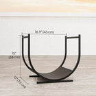Outsunny - Porte-bûches extérieur- support à bûches 17 po pour rangement de cheminée-Taille compacte qui s’intègre facilement dans les petits espaces tout en offrant un espace de rangement suffisant pour les besoins quotidiens en bois de chauffage 
