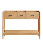 Modway - Zaire 48" compatible double évier Armoire de toilette de salle de bain (lavabo non inclus) - Naturel-9