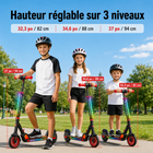 Gyrocopters - Trottinette électrique pour enfants Flash KidZ - Vitesse 19 km/h - Autonomie 11 km - Éclairage LED - Rouge-Système de freinage double pour circuler en toute confiance