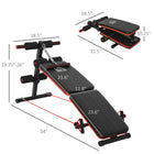 Soozier - Banc d’abdominaux entraînement du tronc, support de cuisse réglable, pliable pour gym à domicile, noir-Équipé de crochets pour fixer des cordes de tension selon vos besoins personnels d'exercice 
