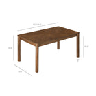 Modway - Alba Extensible Table à manger, Noyer-Plateau en placage bois
