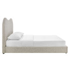 Modway - Seluna Boucle Lit plateforme Queen, Rock-Pas besoin de sommier