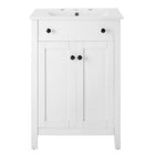 Modway - Nantucket 24" Vanette de salle de bain - Blanc blanc-Vanité de salle de bain moderne