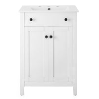 Modway - Nantucket 24" Vanette de salle de bain - Blanc blanc-Vanité de salle de bain moderne