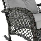 Manhattan Comfort - Fauteuil à bascule traditionnel d'extérieur Fruttuo 75 cm (29,52") - Gris mélangé-Fauteuil à bascule intemporel pour une utilisation intérieure et extérieure avec bords arrondis