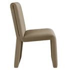 Modway - Emory Velours Performance Rembourré Fauteuil d’appoint de salle à manger - Taupe-Arrivée entièrement assemblée