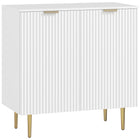HOMCOM - Buffet 31,5 po L, armoire latérale - blanc-Grande armoire à 2 niveaux pour ranger les accessoires et ustensiles du quotidien 