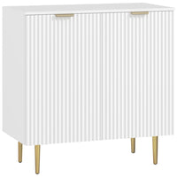 HOMCOM - Buffet 31,5 po L, armoire latérale - blanc-Grande armoire à 2 niveaux pour ranger les accessoires et ustensiles du quotidien 