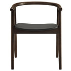 Modway - Henry Cuir et bois véganes Chaise à manger - Noir-8