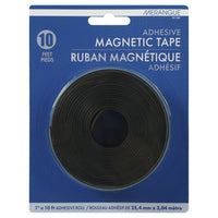 Merangue - Ruban magnétique adhésif - 1 po x 10 pi - Noir-10 pieds de ruban magnétique autocollant