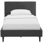 Modway - Linnea Lit simple, Gris-Capsules de pied non marquées