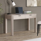 Hudson&Canal - Bureau Lonsdale 48'' - Aulne Blanc-Fini dans une finition blanche imitation bois d'aulne