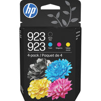 HP - 923 Cartouche d’encre - rendement standard - noir, cyan, magenta et jaune - paquet de 4-Noir, cyan, magenta et jaune