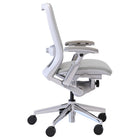 Nightingale - Chaise de travail à dossier moyen IC2 - Blanc-Base à 5 griffes en aluminium poli