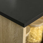 HOMCOM - Table de bar moderne pour cuisine, salle à manger, salon - bois naturel-Matériau : Panneau de particules 