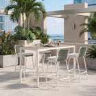Zuo - Luft Tabouret de bar - Blanc/Vert - Ensemble de 2-Dimensions: 20,9 po L x 16,9 po L x 40,0 po H