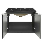 Modway - Maybelle 24" Vanité de salle de bain murale - Gris Noir-8