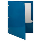 JAM PaperMD – Chemises de présentation lustrées 3 trous à 2 pochettes, 9 1/4 x 11 1/2 (po), bleu, 100/paquet-Taille : 9 1/4 x 11 1/2 (po)