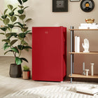 HOMCOM - Mini réfrigérateur avec congélateur et porte réversible - rouge-Refroidit rapidement et silencieusement grâce à un compresseur à faible consommation d'énergie 