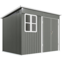 Outsunny - Remise de rangement extérieure 8,5 pi x 6 pi-Des dimensions généreuses offrent un excellent espace de rangement pour les outils et équipements de jardin
