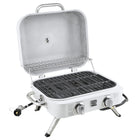 Kenmore - Barbecue de table rétro à 2 brûleurs - perle-Surface de cuisson totale : 262 pouces carrés.