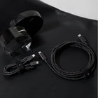 Native Union - Belt USB-C to USB-C 1.2m Cable - Cosmos Black-Pour téléphones et tablettes Type-C. Restez sans enchevêtrement avec le bracelet en cuir véritable