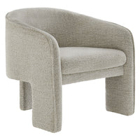 Modway - Greer Tissu Boucle Rembourré Fauteuil d’accent - Parchemin-Tissu Boucle brossé