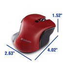 Souris USB-C Blue LED sans fil de Verbatim - Rouge-Garantie restreinte d’un an