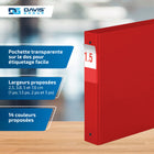 Davis Group Super économie, Reliure à anneaux ronds 1.5 po, paquet de 6 – Rouge-Anneau Rond, Non-Verrouillage