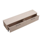 Manhattan Comfort - Meuble TV Jodie 68,9 po style Mid-Century Modern - Chêne blanchi-15,7 po L x 68,9 po l x 18,3 po H
