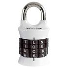 Master Lock - Serrure à combinaison verticale à 4 lettres à régler soi-même-Cadrans verticaux alphabétique