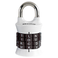 Master Lock - Serrure à combinaison verticale à 4 lettres à régler soi-même-Cadrans verticaux alphabétique