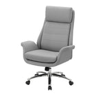 Monarch Specialties - 7251 Chaise de Bureau Ergonomique Aspect Cuir - Gris-Ce fauteuil de bureau rembourré présente un dossier haut offrant un soutien optimal, un rembourrage en mousse et une finition en similicuir gris lisse pour un confort maximal lors de longues heures de travail à votre bureau