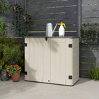 Outsunny - Coffre de rangement d'extérieur Outsunny 185 gallons-Les panneaux en plastique assurent une durabilité étanche pour une utilisation à long terme
