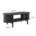 Modway - Cadence Table basse - Noir-Construction en bois d’hévéa, panneaux de particules, MDF
