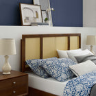 Modway - Delmare Canne Tête de lit King, Noyer-Détail linéaire du bois