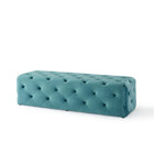 Modway - Amour Entrée à boutons touffés de 60" Performance Velvet Banc - Bleu de mer-Capacité de poids du développé couché : 500 lbs