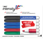 BIC - Marqueurs Great Erase Grip à effacement sec − Pointe arrondie − Couleurs variées − Paquet de 6-Idéal pour les étudiants et les écoles