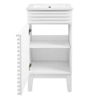 Modway - Render 18" Armoire à coiffeuse de salle de bain - Blanc blanc-8