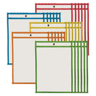 Charles Leonard Kit de 90 pièces pour tableau blanc effaçable à sec : pochettes, chiffons et marqueurs, format poche avec pointe ogive, noir.-Ces pochettes résistantes vous permettront d'économiser du papier et de l'argent en réutilisant les mêmes feuilles à maintes reprises.