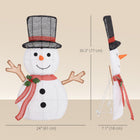 Outsunny - Décoration de Noël bonhomme de neige lumineux avec 56 lumières LED - Blanc-Comprend 4 piquets de sol et 4 attaches zippées pour plus de stabilité  