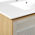 Modway - Calla 36" perforé Métal Vanette de salle de bain - Chêne blanc-8